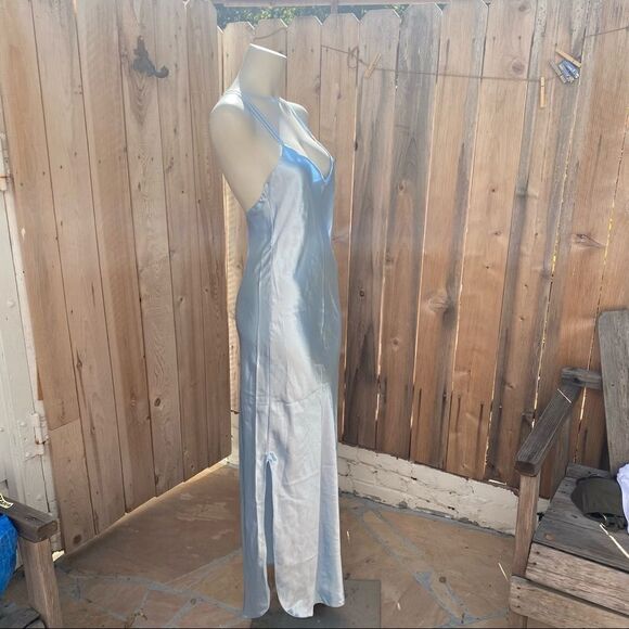 Vintage Juliana Bernardoni soft blue long slip dress size medium - Picture 10 of 11